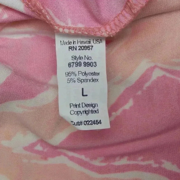 Tori Richard Tie Waist Dress Size Large Pink Blouson Cap Sleeve Mini V-Neck - Picture 5 of 6